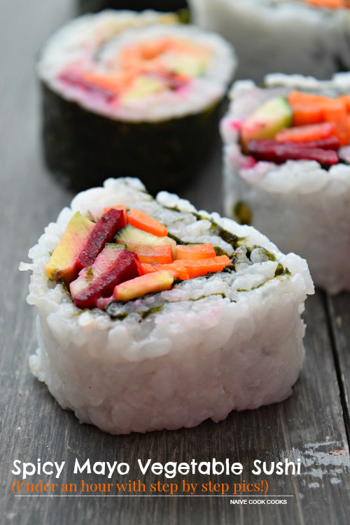 How to Make Spicy Mayo Vegetable Sushi