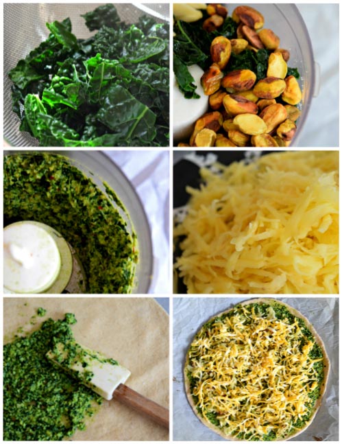 Ingredients for Hashbrown Breakfast Pizza with Kale Pesto
