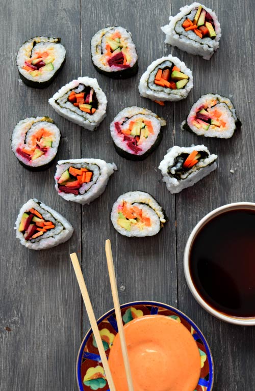 Spicy Mayo Vegetable Sushi Ready to Eat