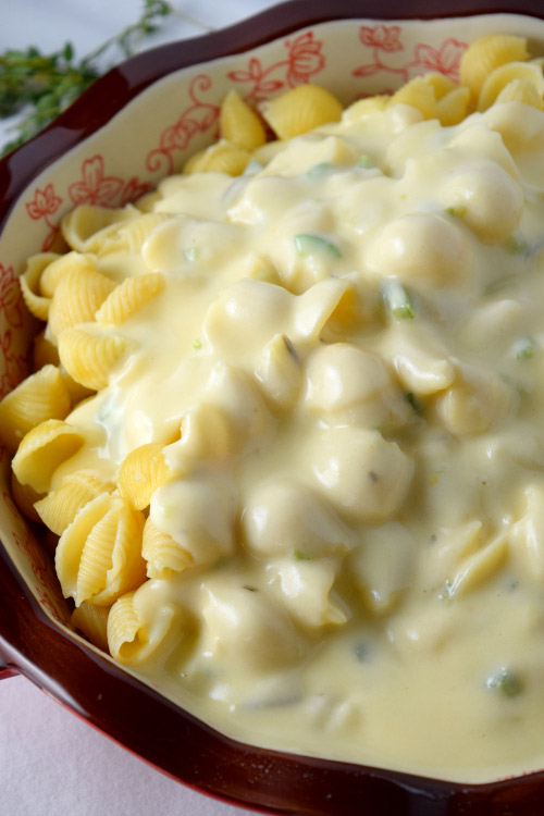 3 Cheese Jalapeno Mac & Cheese Ready for Oven