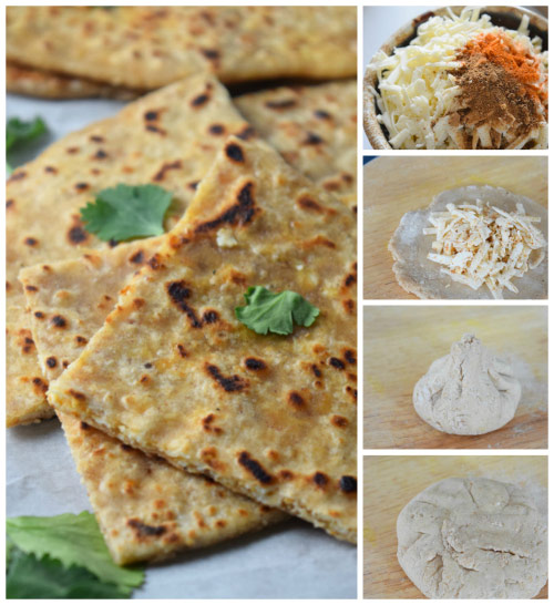 Assembly of Paneer Parantha (Indian Cheese Stuffed Flatbread)