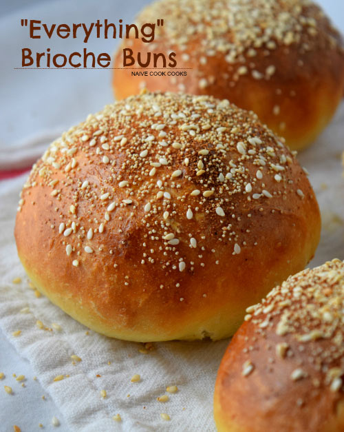 Everything Brioche Burger Buns