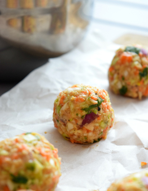 Veggie Manchurian Balls Before Frying