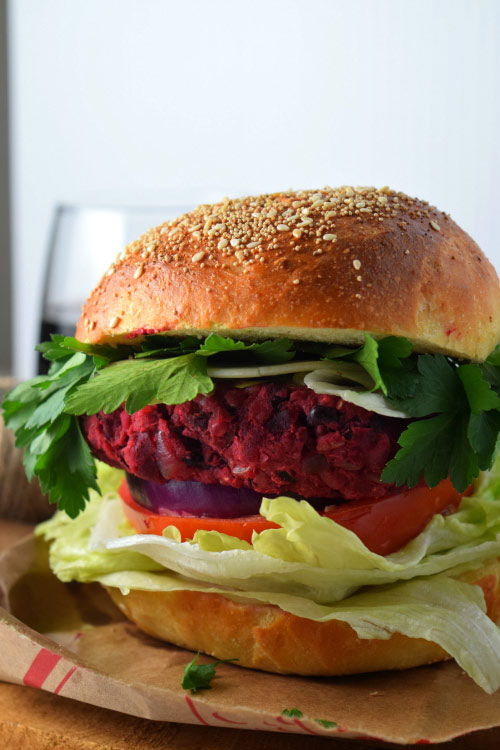 Yummy Smashed Beet Bean Burger