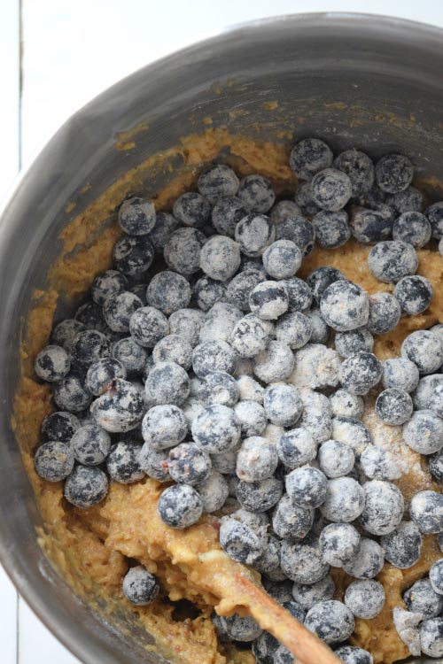 Batter Mix of Skinny Whole Wheat Blueberry Muffins