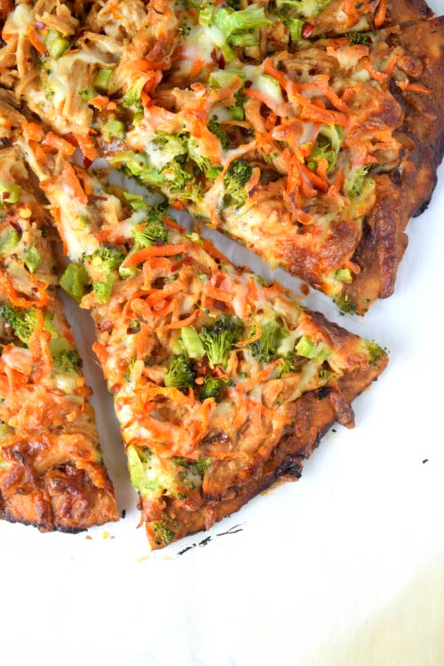 CPK Inspired Thai Chicken Pizza Slice