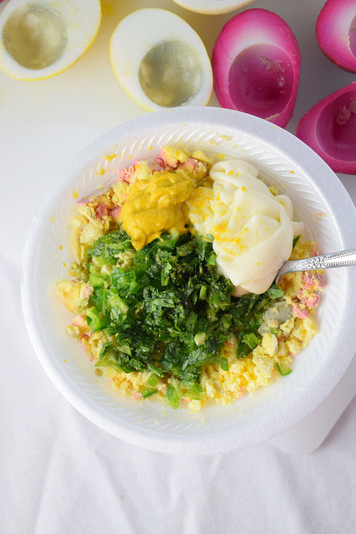 Ingredients for Tex Mex Deviled Eggs