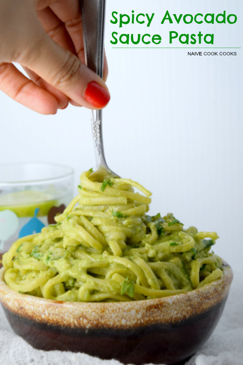 Spicy Avocado Sauce Pasta