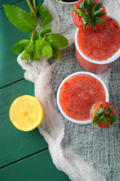 Add a Little Lemon to Bourbon Strawberry Slush