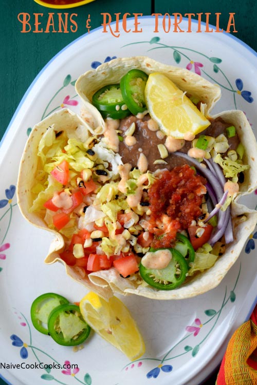 Beans & Rice Tortilla Bowls