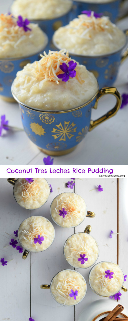Coconut Tres Leches Rice Pudding for Pinterest