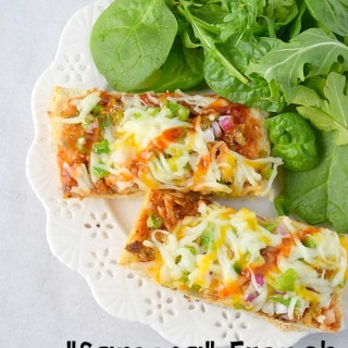 French Bread Samosa Pizza