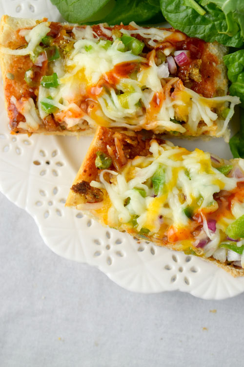 French Bread Samosa Pizza Ready to be Eaten