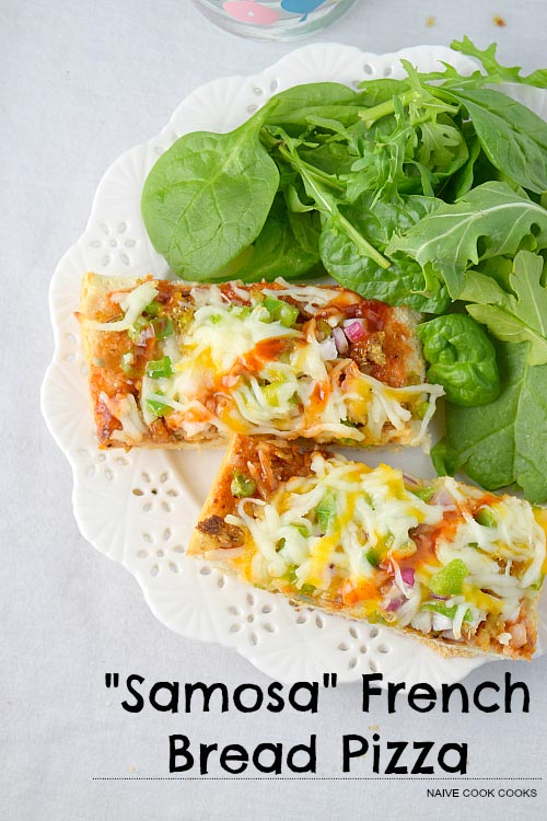 French Bread Samosa Pizza