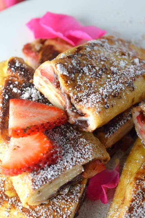 Mouth watering Chocolate Strawberry Cheesecake Tortilla French Toast