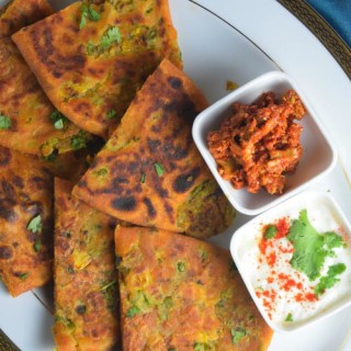 Peas & Corn Stuffed Parantha