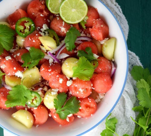 Refreshing Cucumber-Watermelon Salad