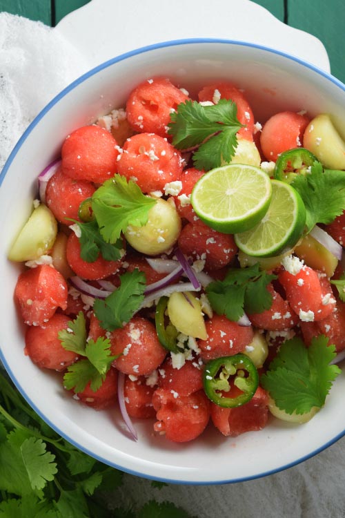 Refreshing Cucumber-Watermelon Salad for the Hot Summer Days
