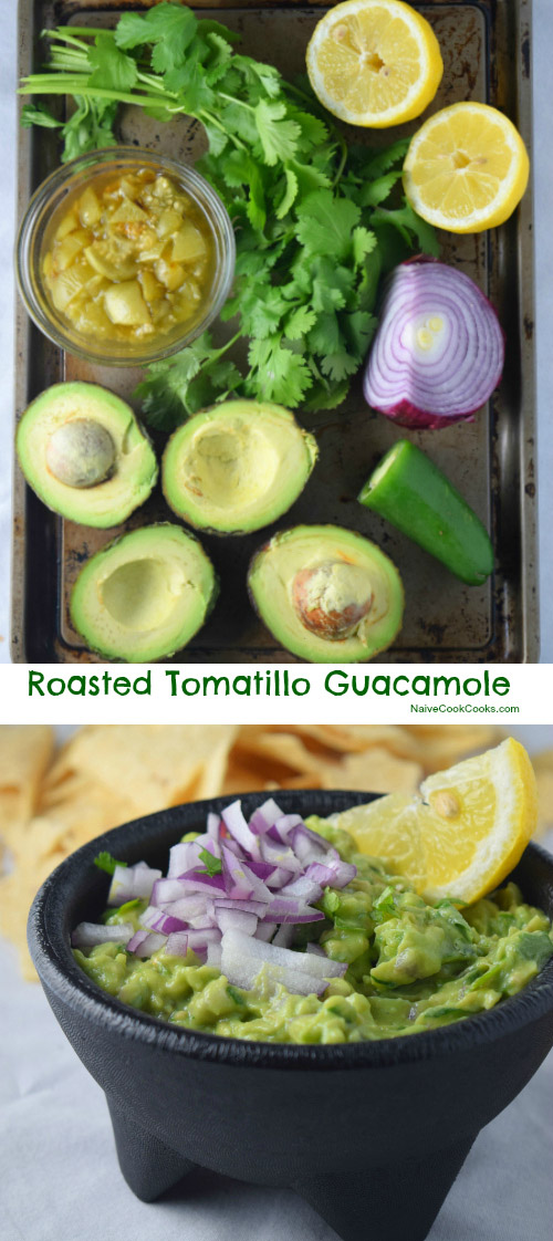 Roasted Tomatillo Guacamole Pinterest