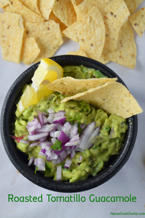 Roasted Tomatillo Guacamole