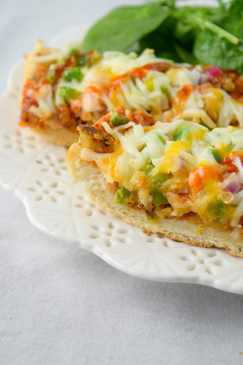 Slice of French Bread Samosa Pizza