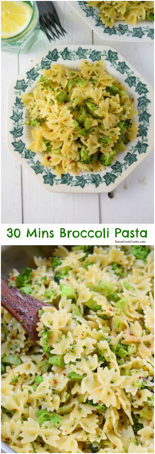 30 Min Broccoli Pasta for Pinterst