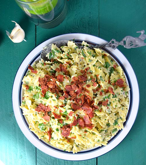 30 mins Cheesy Bacon & Spinach Pasta 1