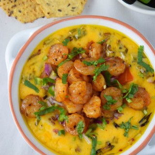 Blackened Shrimp & Roasted Poblano Queso