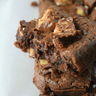 Double Trouble Snicker Brownies