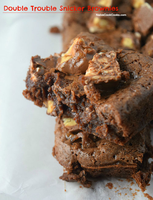 Double Trouble Snicker Brownies