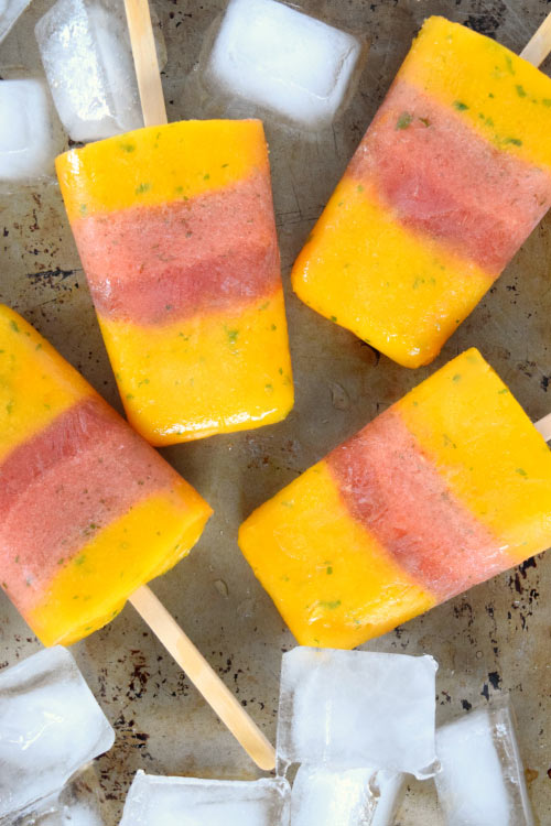 Summer is ready for Mint Mango Watermelon Popsicles
