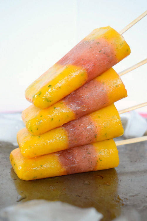 Mint Mango-Watermelon Pops Ready to cool you down in the summer