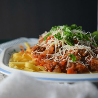 30 Mins Pork Bolognese