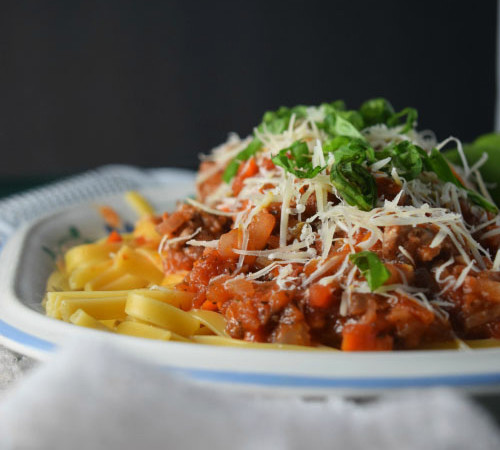 30 Mins Pork Bolognese