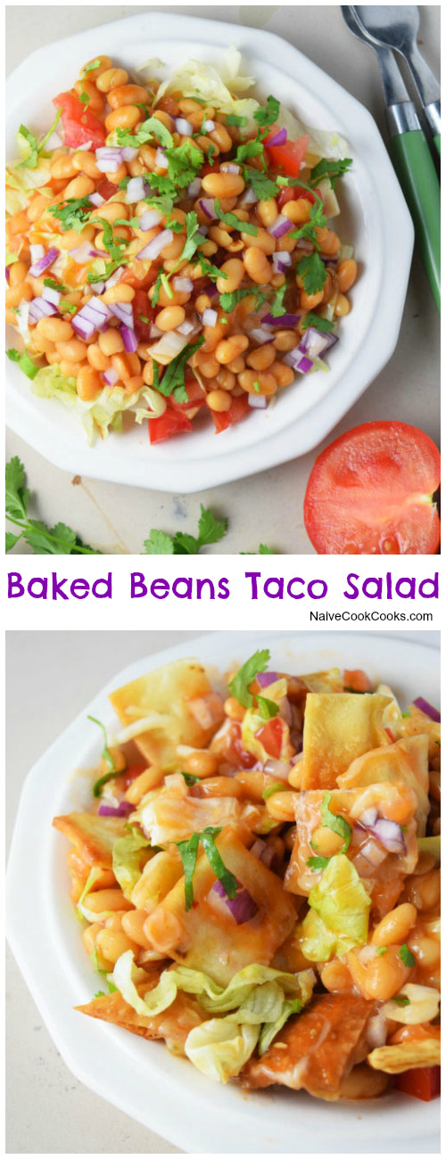 Baked Beans Taco Salad for Pinterest