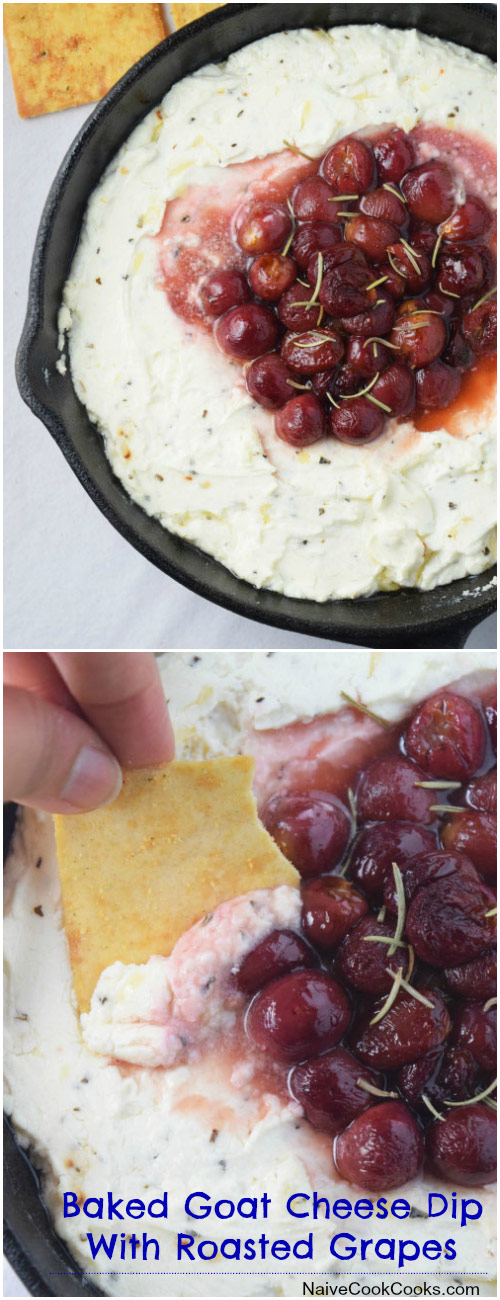 Easy Baked Goat Cheese Dip for Pinterest