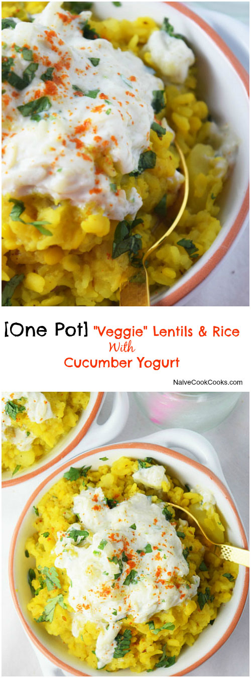 One Pot Lentils and Rice for Pinterest