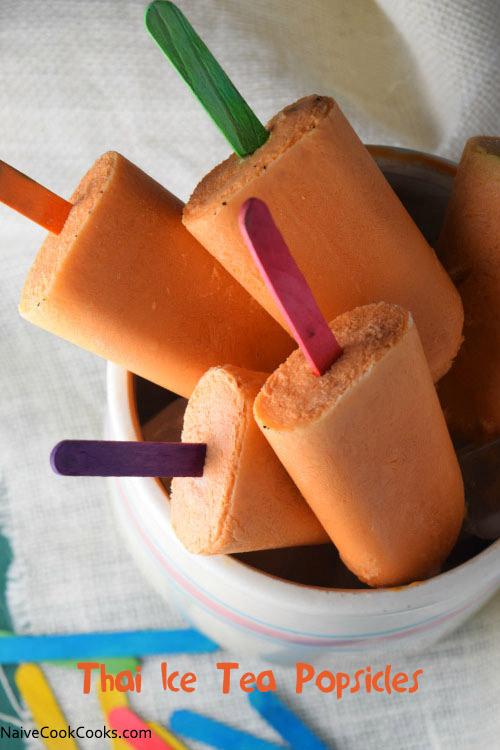 Only 4 Ingredients Thai Ice Tea Popsicles