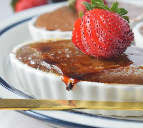 Avocado Chocolate Pudding Brulee