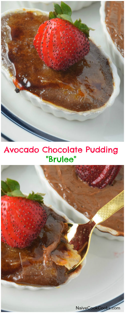 Avocado Chocolate Pudding Brulee for Pinterest