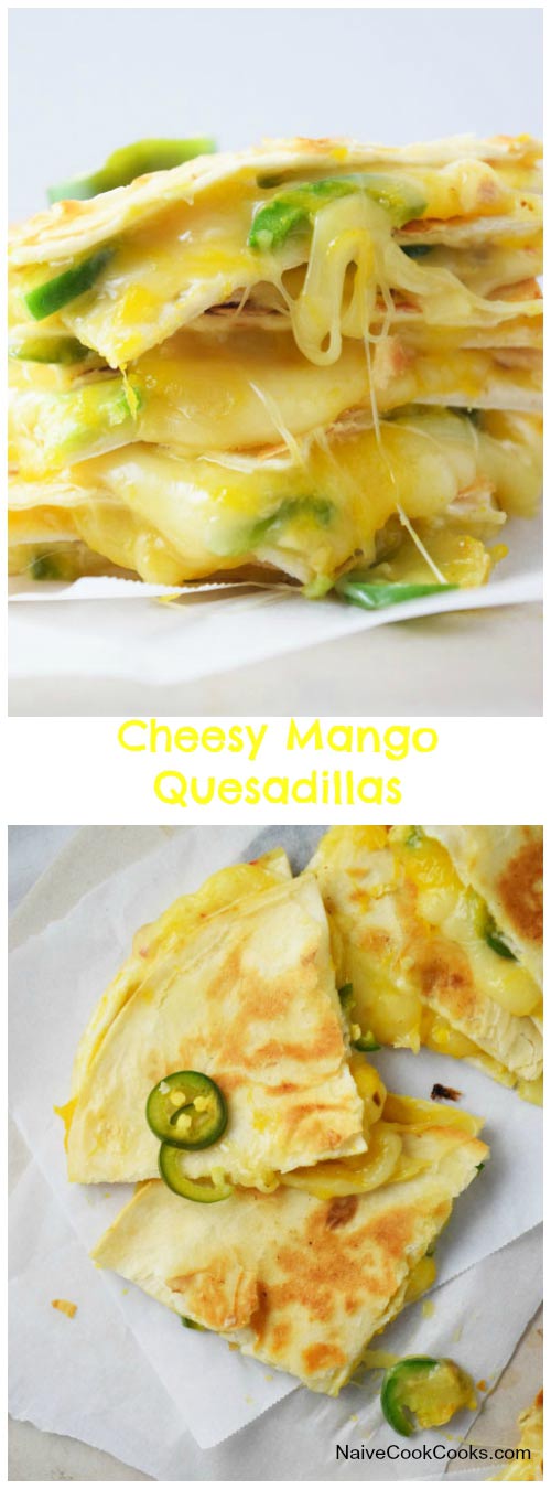 Cheesy Mango Quesadillas for Pinterest