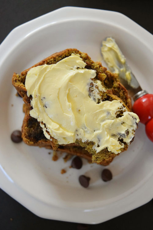 Avocado Chocolate Bread With Butter