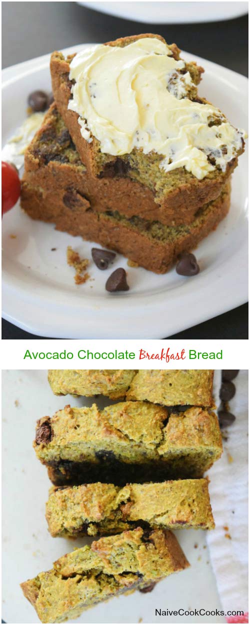 Avocado Chocolate Bread for Pinterest