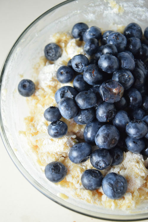 Best Glazed Blueberry Scones Batter with Blueberries