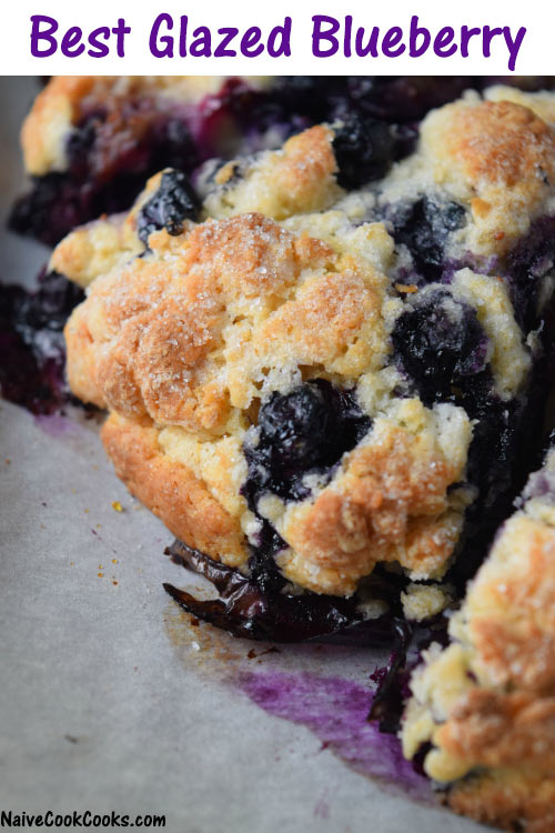 Best Glazed Blueberry Scones