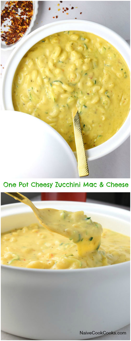 One Pot Cheesy Zucchini Mac & Cheese for Pinterest