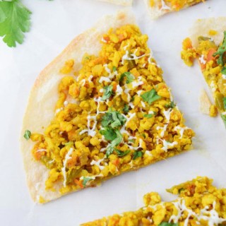 Paneer Bhurji Tortilla Pizza