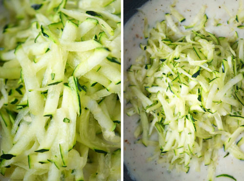 Shredded Zucchini for One Pot Cheesy Zucchini Mac & Cheese