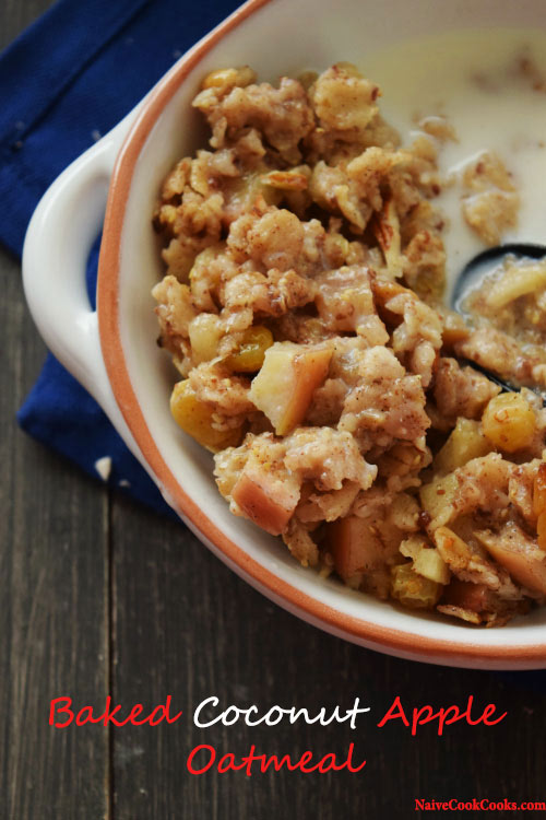 Overnight Baked Coconut Apple Oatmeal