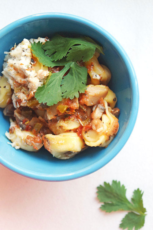 Bowl of Lasagna Tortellini Bake